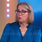 Sissy Goff’s blue smocked blouse on Good Morning America