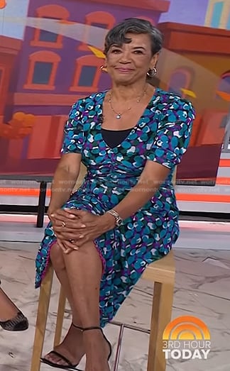 Sonia Manzano’s blue floral print dress on Today