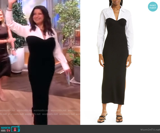 Staud Hazel Dress worn by Ana Navarro on The View