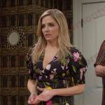 Theresa’s black floral dress on Days of our Lives