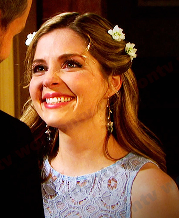 Theresa’s blue lace dress on Days of our Lives