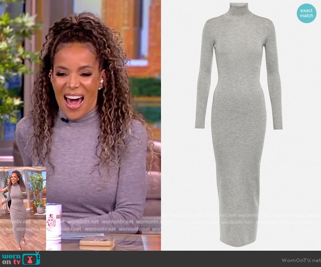 Tom Ford Cashmere and silk turtleneck dress worn by Sunny Hostin on The View