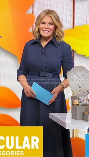 Tory’s belted denim shirtdress on Good Morning America