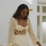 Ubah’s white crochet knit dress on The Real Housewives of New York City