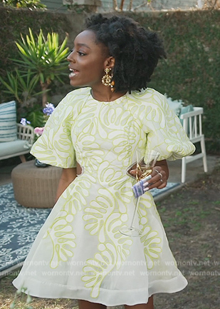 Venita’s green floral cutout mini dress on Southern Charm