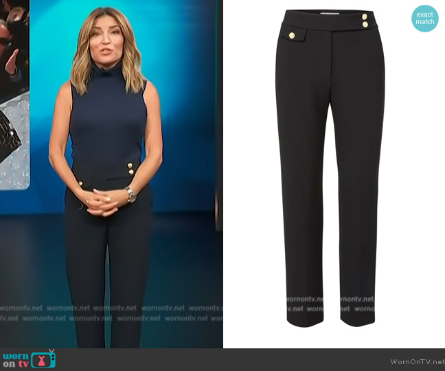 Veronica Beard Renzo Pants worn by Kit Hoover on Access Hollywood
