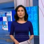 Vicky’s blue elbow sleeve sheath dress on NBC News Daily