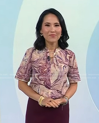 Vicky’s marble print top on Today