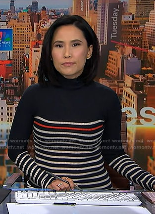 Vicky’s striped knit dress on NBC News Daily