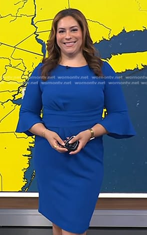 Violeta Yas’s blue bell sleeve dress on Today
