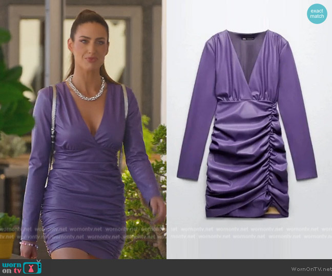 Zara Faux Leather Dress worn by Polly Brindle (Polly Brindle) on Selling the OC