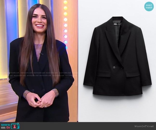Zara Oversized Blazer worn by Erica Wark on Good Morning America