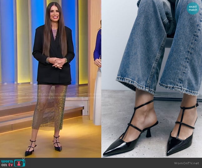 Zara Strappy Slingbacks worn by Erica Wark on Good Morning America