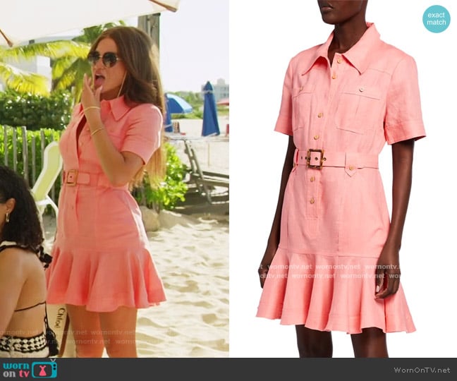 Zimmermann Poppy Belted Flounce Dress worn by Brynn Whitfield on The Real Housewives of New York City