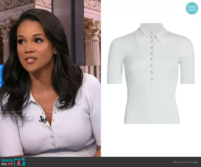 A.L.C. Atlas Ribbed Top in Chelsea Blue