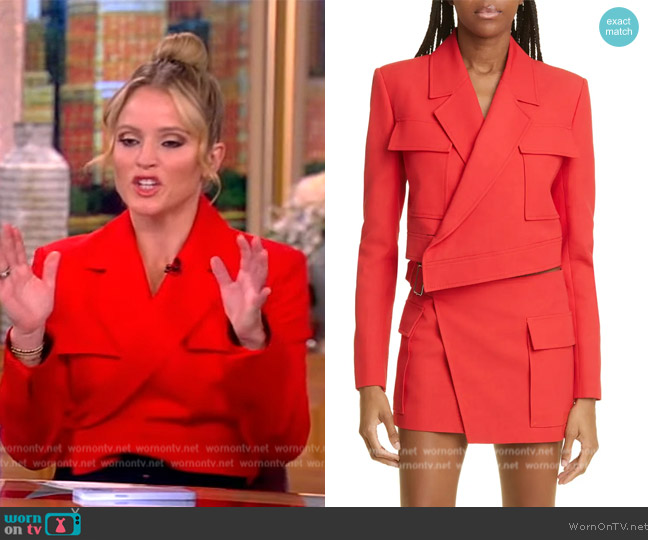 A.L.C. Reeve Asymmetric Utility Jacket worn by Sara Haines on The View