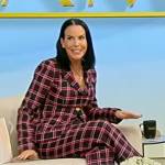 Ali Budd’s black plaid blazer and pants on Tamron Hall Show