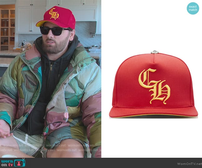 Chrome Hearts Red Cap worn by (Scott Disick) on The Kardashians
