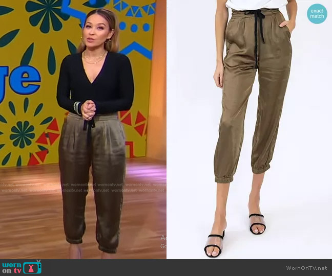 Christina Karin Louise Satin Pant worn by Eva Pilgrim on Good Morning America