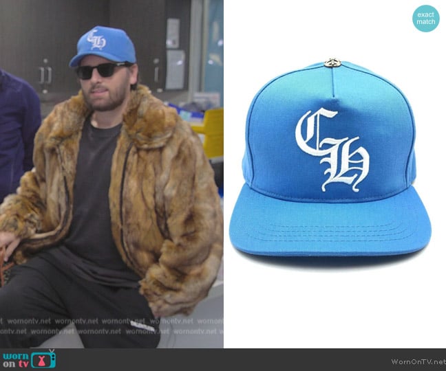 Chrome Hearts BaseBall Cap in Baby Blue worn by (Scott Disick) on The Kardashians