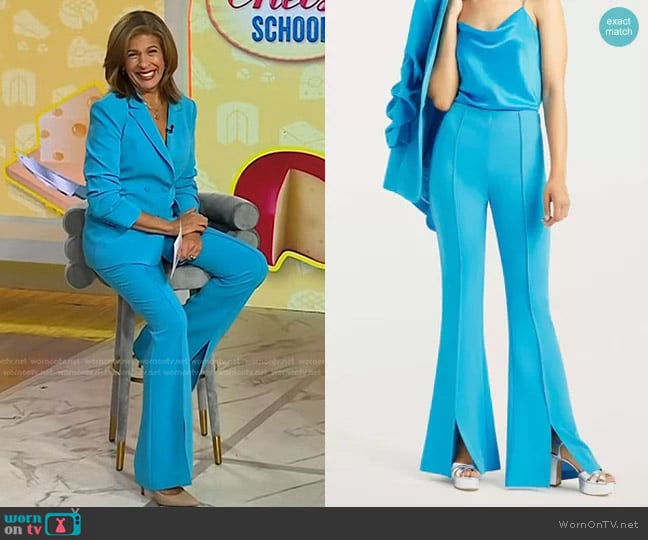 Cinq a Sept Billie Pants in Atomic Blue worn by Hoda Kotb on Today
