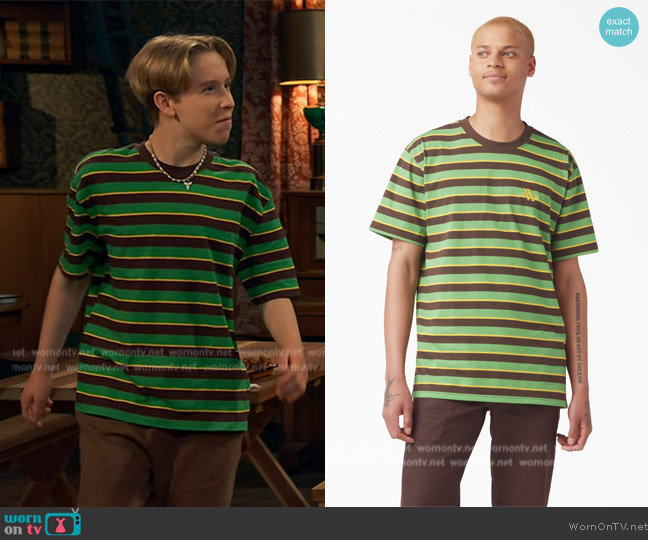 Vincent Alvarez by Dickies Striped T-Shirt worn by Jake (Luke Busey) on Bunkd