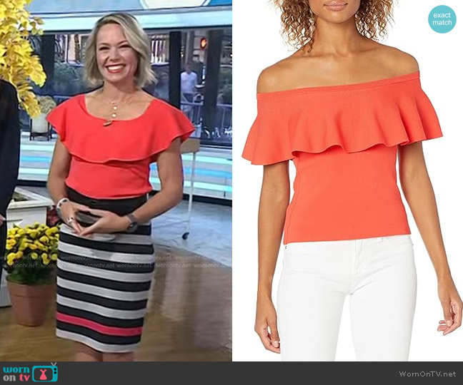 Eliza J Separate Ruffle Top worn by Dylan Dreyer on Today