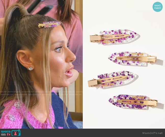 Emi Jay Popstar Creaseless Hair Clips worn by Dorit Kemsley on The Real Housewives of Beverly Hills
