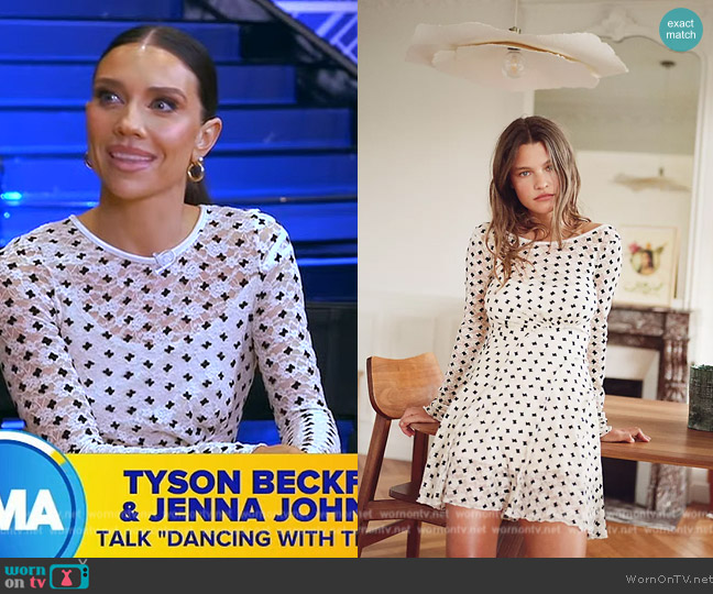 Free People Sheer Delight Mini Dress worn by Jenna Johnson on Good Morning America