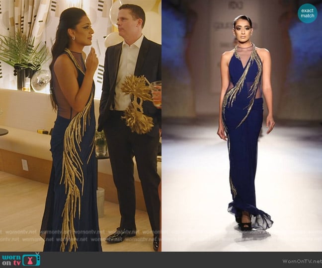 Gaurav Gupta Runway Dress worn by Jessel Taank on The Real Housewives of New York City
