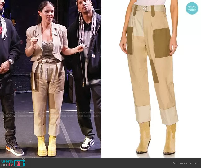 Isabel Marant Etoile Patchwork Straight-Leg Jeans worn by Donna Farizan on Today