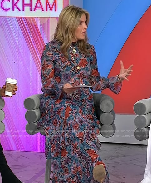 Jenna’s blue floral print dress on Today