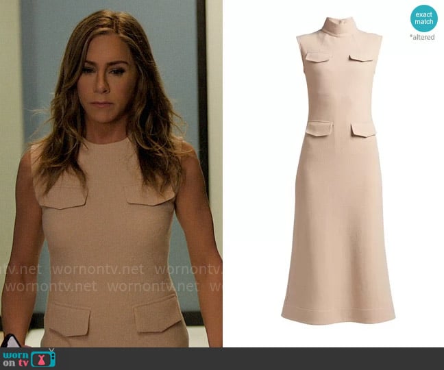 Jil Sander Front-Pockets Knit Midi Dress worn by Alex Levy (Jennifer Aniston) on The Morning Show
