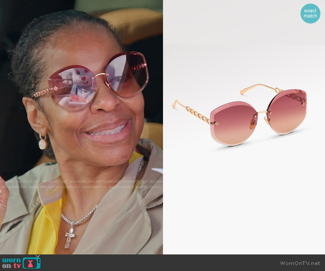 Louis Vuitton LV Jewel Round Sunglasses worn by Mary Cosby on The Real Housewives of Salt Lake City