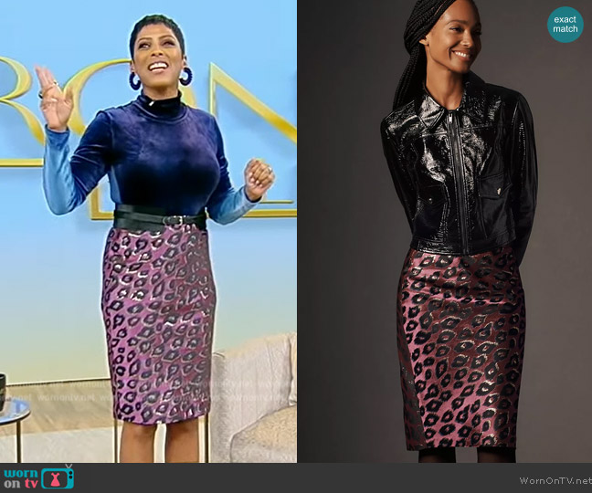 Le Superbe Leopard Spots Skirt worn by Tamron Hall on Tamron Hall Show