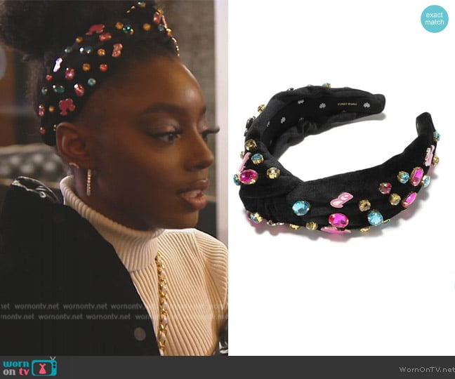 Lele Sadoughi X Barbie Knotted Headband worn by Venita Aspen on Southern Charm