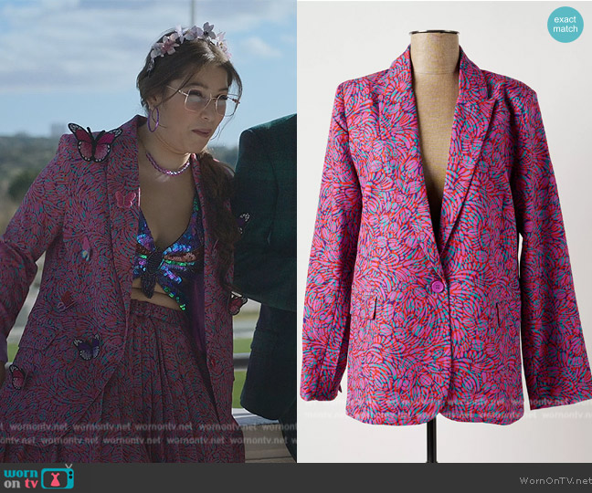 Lili Sidonio Floral Blazer worn by (Nadia Al Saidi) on Elite
