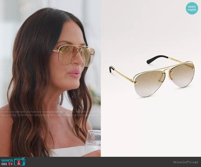 Louis Vuitton Grease Sunglasses worn by Lisa Barlow on The Real Housewives of Salt Lake City