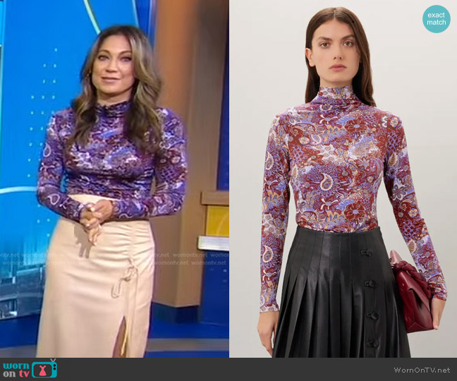Marie Oliver Eloise Top worn by Ginger Zee on Good Morning America