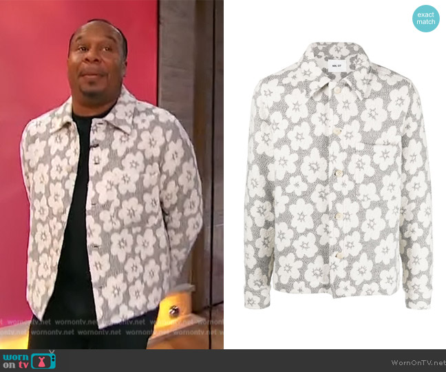 NN07 Rahim 5247 floral-print shirt jacket worn by Roy Wood on Sherri