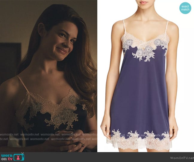 Natori Enchant Lace Trim Chemise worn by (Caroline Day) on Billions