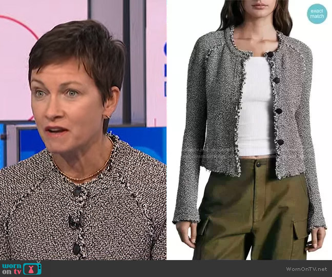 Rag & Bone Marisa Tweed Jacket worn by Stephanie Gosk on NBC News Daily