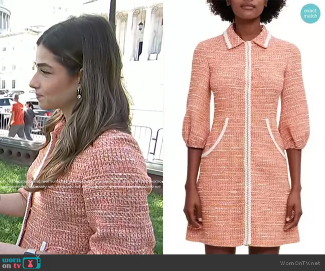 WornOnTV: Julie's orange tweed dress on NBC News Daily | Julie