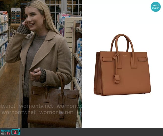 Saint Laurent Small Sac De Jour in Brick worn by Anna Victoria Alcott (Emma Roberts) on American Horror Story