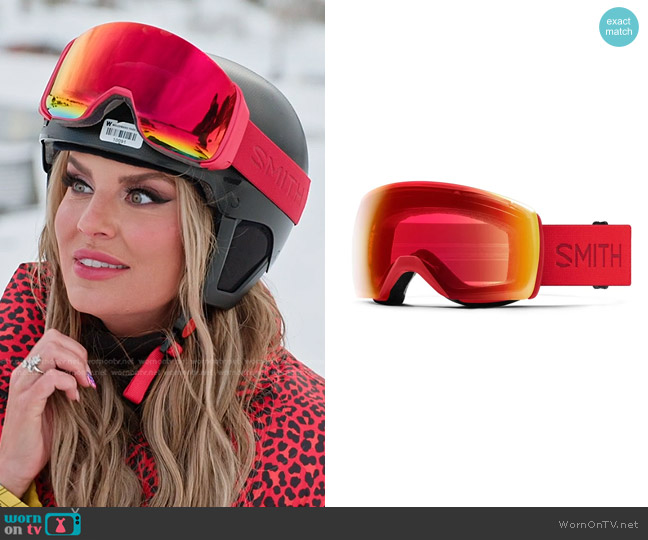 Smith Skyline Goggles in Lava?/Chromapop Photochromic Red Mirror worn by Whitney Rose on The Real Housewives of Salt Lake City