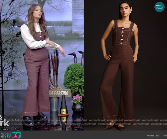 Maeve The Portside Button-Front Jumpsuit worn by Monica Mangin on Live with Kelly and Mark