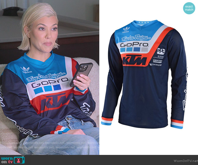 Troy Lee GP Air Prisma Team Jersey worn by Kourtney Kardashian (Kourtney Kardashian) on The Kardashians