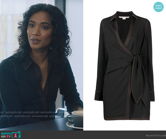 Veronica Beard Lavella long-sleeve wrap dress