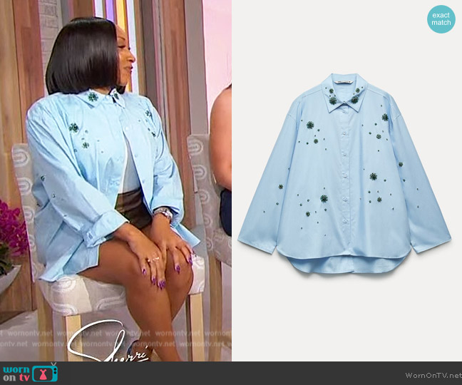 Zara Embroidered Jewel Shirt