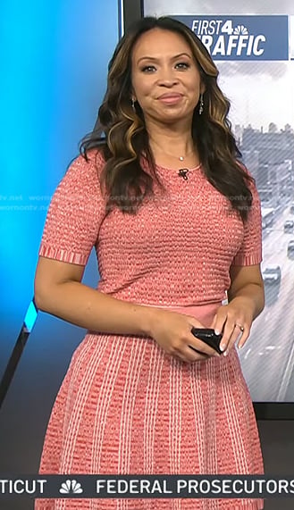Adelle’s pink knit dress on Today